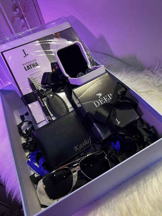 J. Exclusive Gift Box – Suit, Perfume & Custom Wallet Set